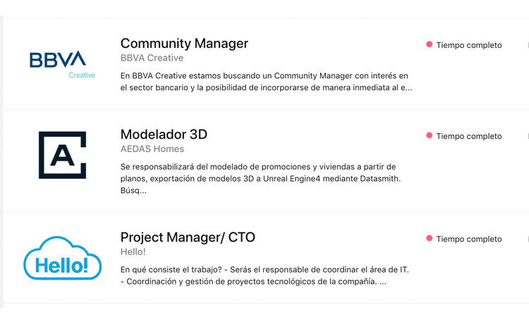 Ofertas de trabajo por internet