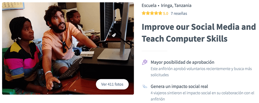 Dar clases de informática en Tanzania